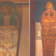 Two of the stolen Egyptian antiquities recovered by U.S. authorities: a set of three nesting Egyptian wooden coffins, circa 664-111 B.C., and an ancient Egyptian wood gessoed and polychrome-painted anthropoid sarcophagus, Third Intermediate Period, 21st-22nd Dynasty, circa 1070-712 B.C.
Courtesy of U.S. Immigration and Customs Enforcement